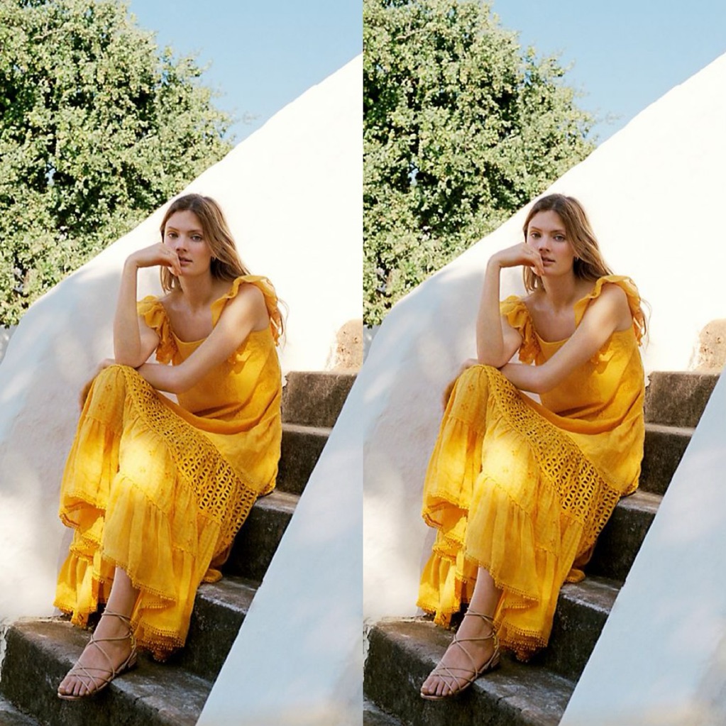 Anthropologie Fallon Eyelet Maxi Dress
